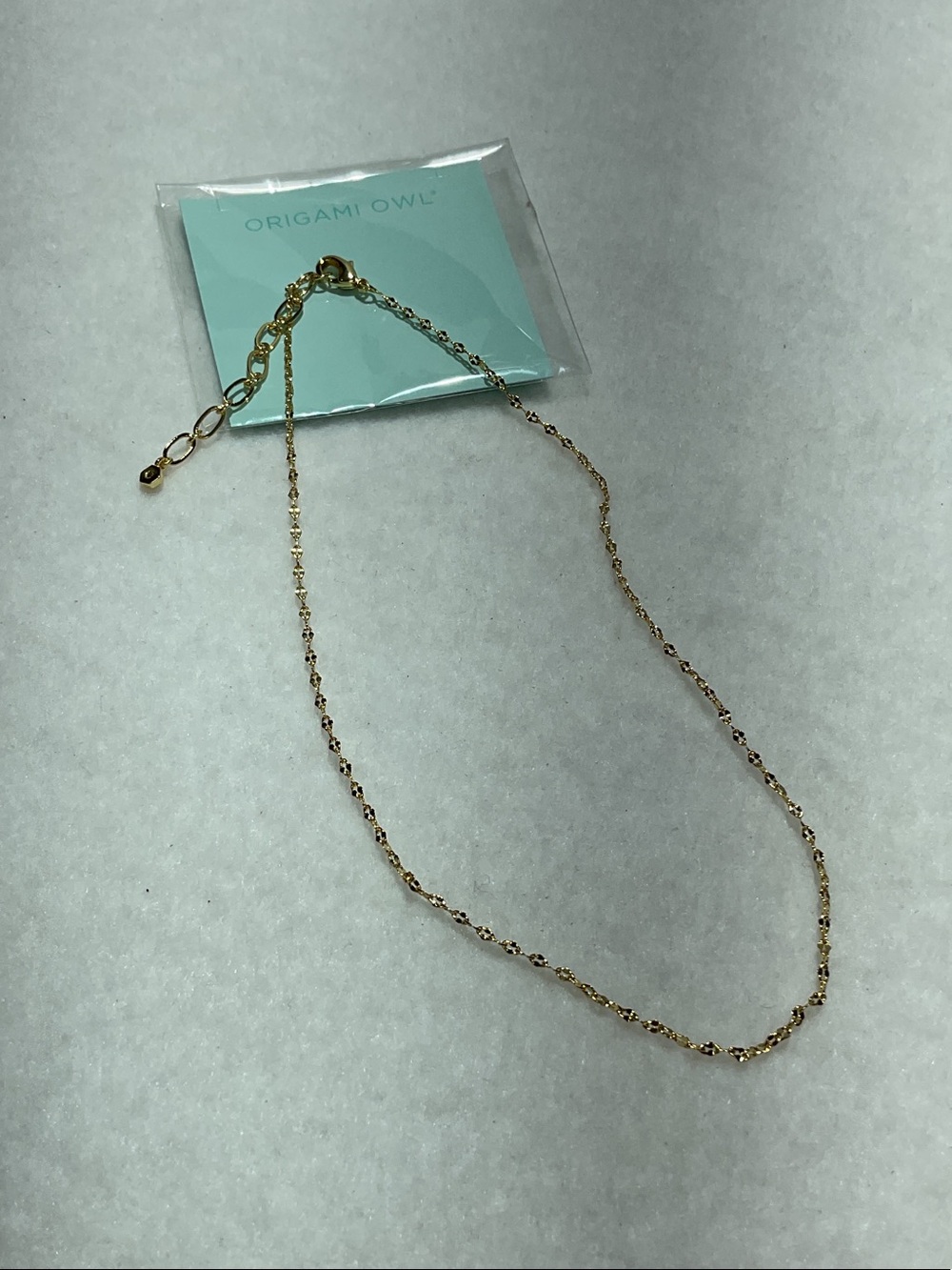 Origami Owl Dainty Faceted Cable Chain Necklace